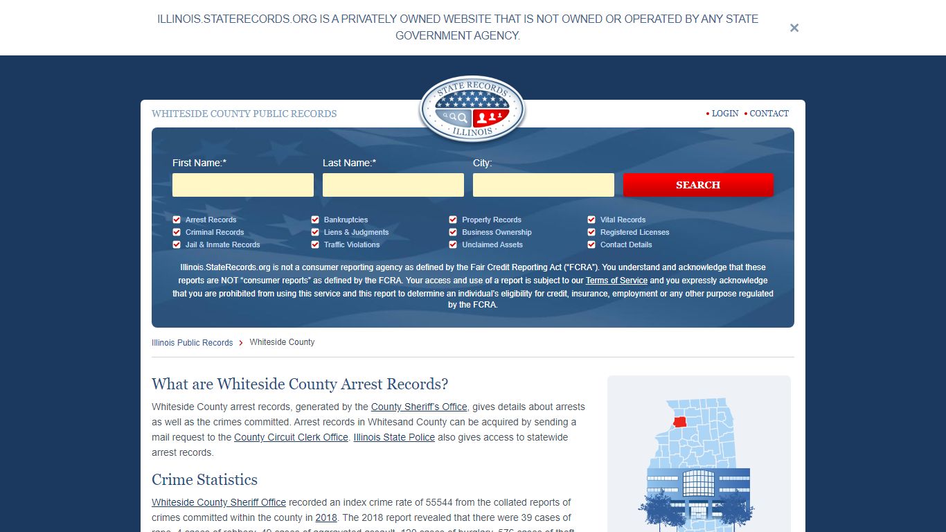 Whiteside County Arrest, Court, and Public Records | StateRecords.org